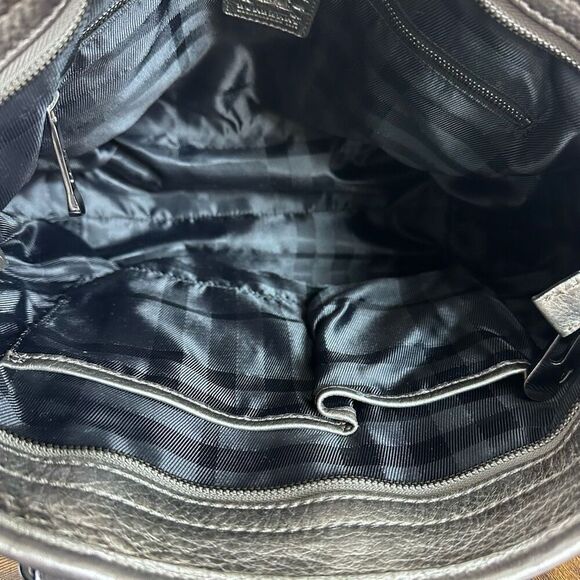 Burberry Canvas Shimmer Check Tote Bag Canvas & Leather - Picture 3 of 16